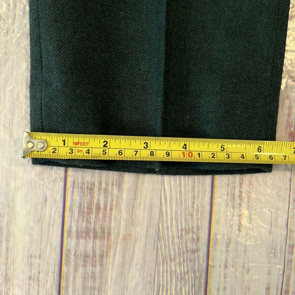 Banana Republic Women’s Martin Fit Wool Green Black Herringbone Patns Size 4S - Picture 8 of 10